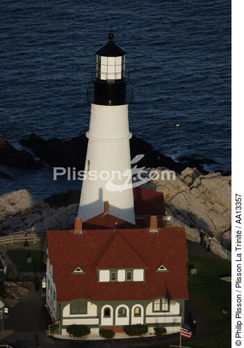 Portland Head Light in Maine. - © Philip Plisson / Plisson La Trinité / AA13357 - Photo Galleries - Lighthouse [Maine]