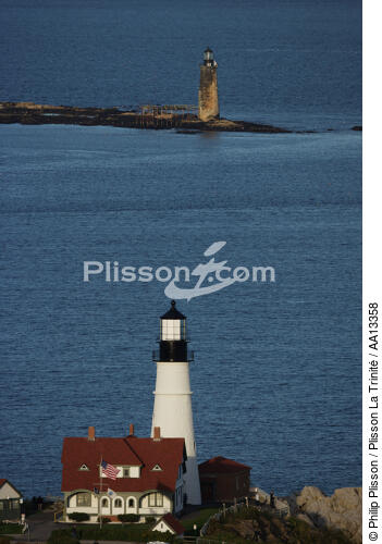 Portland Head Light in Maine. - © Philip Plisson / Plisson La Trinité / AA13358 - Photo Galleries - Maine