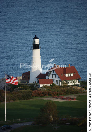 Portland Head Light in Maine. - © Philip Plisson / Plisson La Trinité / AA13359 - Photo Galleries - Lighthouse [Maine]