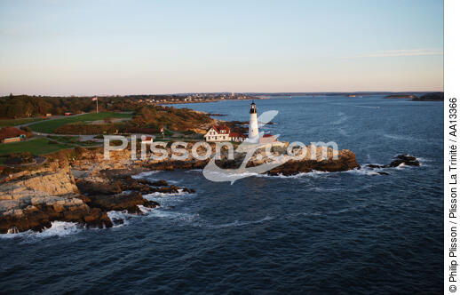 Portland Head Light dans le Maine. - © Philip Plisson / Plisson La Trinité / AA13366 - Nos reportages photos - Nouvelle Angleterre