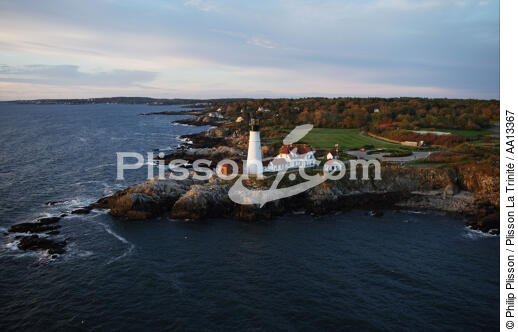 Portland Head Light in Maine. - © Philip Plisson / Plisson La Trinité / AA13367 - Photo Galleries - Lighthouse [Maine]