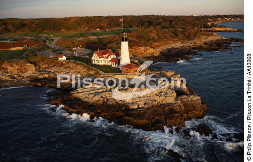 Portland Head Light in Maine. - © Philip Plisson / Plisson La Trinité / AA13368 - Photo Galleries - Lighthouse [Maine]