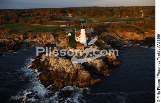 Portland Head Light in Maine. - © Philip Plisson / Plisson La Trinité / AA13369 - Photo Galleries - Lighthouse [Maine]
