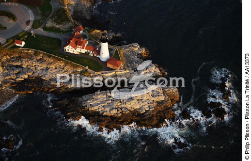 Portland Head Light in Maine. - © Philip Plisson / Plisson La Trinité / AA13373 - Photo Galleries - Lighthouse [Maine]