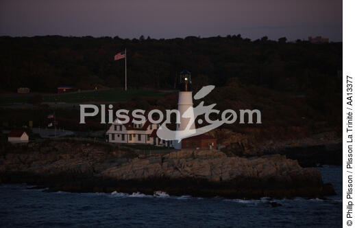 Portland Head Light in Maine. - © Philip Plisson / Plisson La Trinité / AA13377 - Photo Galleries - Lighthouse [Maine]