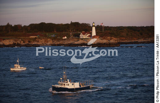 Portland Head Light in Maine. - © Philip Plisson / Plisson La Trinité / AA13381 - Photo Galleries - Lighthouse [Maine]