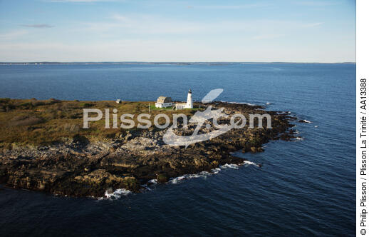 Wood Island Light dans le Maine. - © Philip Plisson / Plisson La Trinité / AA13388 - Nos reportages photos - Maine