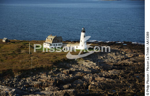 Wood Island Light in Maine. - © Philip Plisson / Plisson La Trinité / AA13389 - Photo Galleries - Lighthouse [Maine]