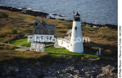 Wood Island Light in Maine. - © Philip Plisson / Plisson La Trinité / AA13390 - Photo Galleries - Lighthouse [Maine]