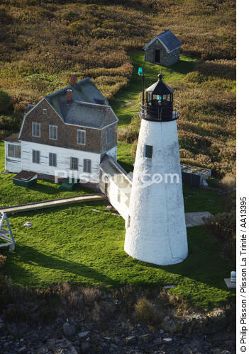 Wood Island Light in Maine. - © Philip Plisson / Plisson La Trinité / AA13395 - Photo Galleries - Lighthouse [Maine]