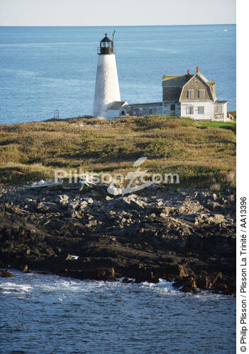 Wood Island Light in Maine. - © Philip Plisson / Plisson La Trinité / AA13396 - Photo Galleries - Lighthouse [Maine]