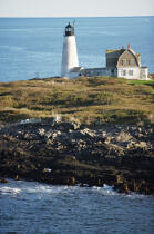 Wood Island Light in Maine. © Philip Plisson / Plisson La Trinité / AA13396 - Photo Galleries - American Lighthouses