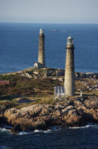 Cape Ann Twin Lighthouse dans le Massachusetts. © Philip Plisson / Plisson La Trinité / AA13542 - Nos reportages photos - Nouvelle Angleterre