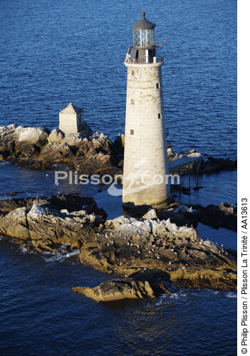 Graves Ledge Light in Massachusetts. - © Philip Plisson / Plisson La Trinité / AA13613 - Photo Galleries - American Lighthouses