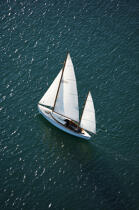 Sailing boat in Massachusetts. © Philip Plisson / Plisson La Trinité / AA13737 - Photo Galleries - New England