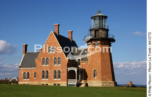 Block Island Southeast Light in Rhode Island. - © Philip Plisson / Plisson La Trinité / AA13772 - Photo Galleries - American Lighthouses