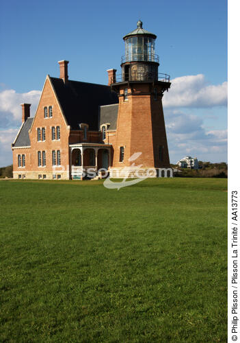 Block Island Southeast Light in Rhode Island. - © Philip Plisson / Plisson La Trinité / AA13773 - Photo Galleries - New England