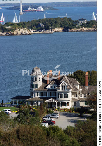 Newport in the state of the Rhode Island. - © Philip Plisson / Plisson La Trinité / AA13824 - Photo Galleries - Autumn Colors in New England