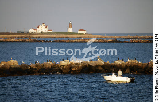 Point Judith Light in the state of Rhode Island. - © Philip Plisson / Plisson La Trinité / AA13876 - Photo Galleries - Point Judith