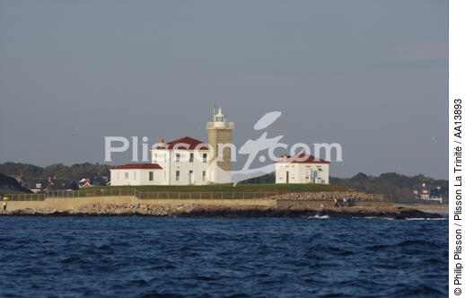 Watch Hill Light in the state of Rhode Island. - © Philip Plisson / Plisson La Trinité / AA13893 - Photo Galleries - Watch Hill Light