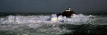 Storm on Tevennec lighthouse. © Philip Plisson / Plisson La Trinité / AA13942 - Photo Galleries - Storm at sea