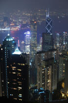 Hong Kong by night. © Philip Plisson / Plisson La Trinité / AA14009 - Nos reportages photos - Gratte-ciel