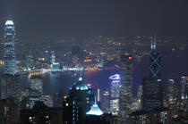 Hong Kong by night. © Philip Plisson / Plisson La Trinité / AA14010 - Nos reportages photos - Moment de la journée