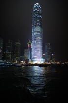 Building in Hong Kong. © Philip Plisson / Plisson La Trinité / AA14037 - Photo Galleries - Night