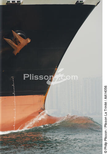 Stem of boat in HongKong. - © Philip Plisson / Plisson La Trinité / AA14056 - Photo Galleries - Elements of boat