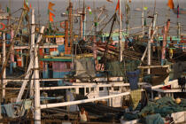 Fishing vessels in the port of Bombay. © Philip Plisson / Plisson La Trinité / AA14079 - Photo Galleries - Maharashtra