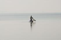 Pêche dans le Kerala, Inde. © Philip Plisson / Plisson La Trinité / AA14215 - Nos reportages photos - Mer calme