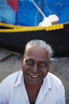 Portrait de pêcheur dans le Kerala, Inde. © Philip Plisson / Plisson La Trinité / AA14220 - Nos reportages photos - Pêcheur