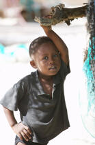 Anakao - Madagascar. © Philip Plisson / Plisson La Trinité / AA14396 - Nos reportages photos - Enfant