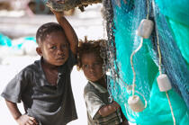 Anakao - Madagascar. © Philip Plisson / Plisson La Trinité / AA14397 - Nos reportages photos - Filet de pêche