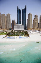 Plage à Dubaï. © Philip Plisson / Plisson La Trinité / AA14921 - Nos reportages photos - Emirats Arabes Unis