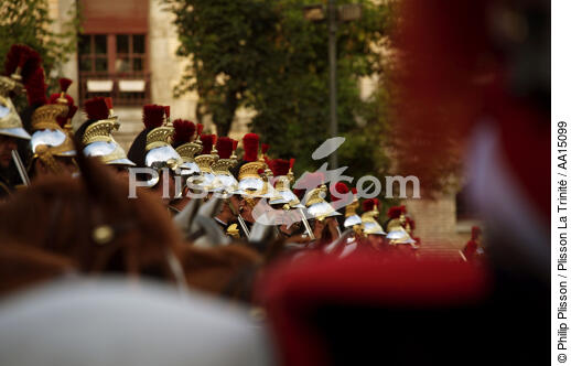 Republican guard. Quartier des Célestins. - © Philip Plisson / Plisson La Trinité / AA15099 - Photo Galleries - Parade