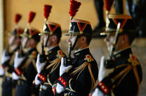 Republican guard. Palais Bourbon © Philip Plisson / Plisson La Trinité / AA15104 - Photo Galleries - Regiment of infantry