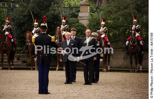 Palais du Luxembourg. Visite du roi d'Espagne. - © Philip Plisson / Plisson La Trinité / AA15169 - Nos reportages photos - Site [75]