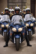 Escadron motocycliste, peloton d'acrobatie © Philip Plisson / Plisson La Trinité / AA15196 - Nos reportages photos - Escadron moto