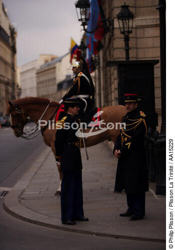 Palais de l'Elysée. Sentinelles - © Philip Plisson / Plisson La Trinité / AA15229 - Nos reportages photos - Gendarmerie
