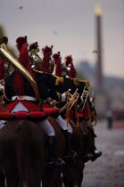 Place de la Concorde. Fanfare de la cavalerie. © Philip Plisson / Plisson La Trinité / AA15256 - Nos reportages photos - Site [75]