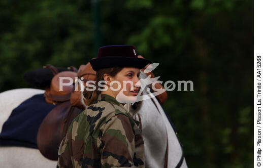 Republican guard. Bois de Vincennes. - © Philip Plisson / Plisson La Trinité / AA15268 - Photo Galleries - Regiment of cavalry