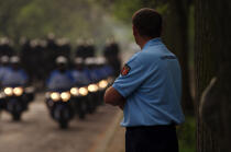 Escadron motocycliste © Philip Plisson / Plisson La Trinité / AA15276 - Nos reportages photos - Gendarmerie