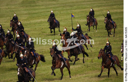 La Motte-Beuvron. Charge - © Philip Plisson / Plisson La Trinité / AA15305 - Nos reportages photos - Régiment de cavalerie