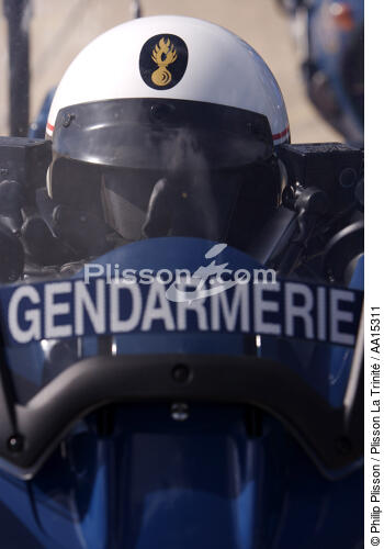 Détail d'uniforme. Escadron motocycliste - © Philip Plisson / Plisson La Trinité / AA15311 - Nos reportages photos - Escadron moto