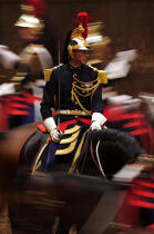 Garde républicain. © Philip Plisson / Plisson La Trinité / AA15352 - Nos reportages photos - Régiment de cavalerie