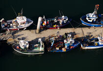 Bateaux de pêche à Quiberon. © Philip Plisson / Plisson La Trinité / AA15637 - Nos reportages photos - Quiberon