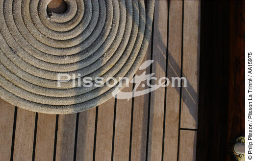 On Shenandoah. - © Philip Plisson / Plisson La Trinité / AA15975 - Photo Galleries - Deck [of boat]