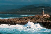 Le phare de Corrubedo © Philip Plisson / Pêcheur d’Images / AA17484 - Nos reportages photos - Phares Espagne