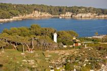 Cap d'Antibes lighthouse © Philip Plisson / Plisson La Trinité / AA17630 - Photo Galleries - Provence Alpes Côte-d'Azur